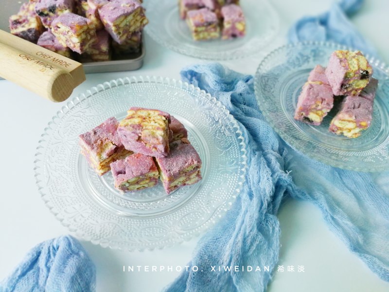 Purple Sweet Potato Snowflake Pastry