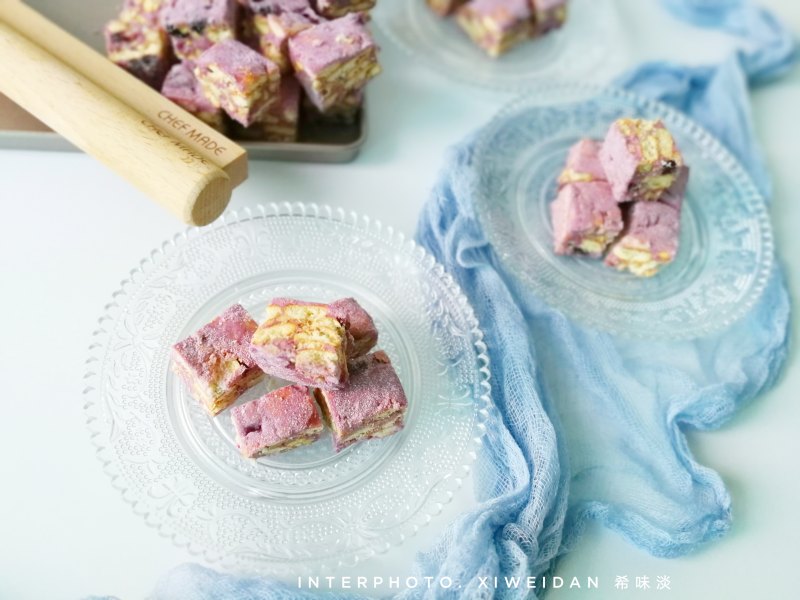 Purple Sweet Potato Snowflake Pastry