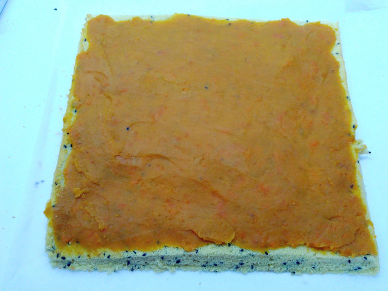 Steps for Making Healthy Black Sesame Sweet Potato Cake Roll