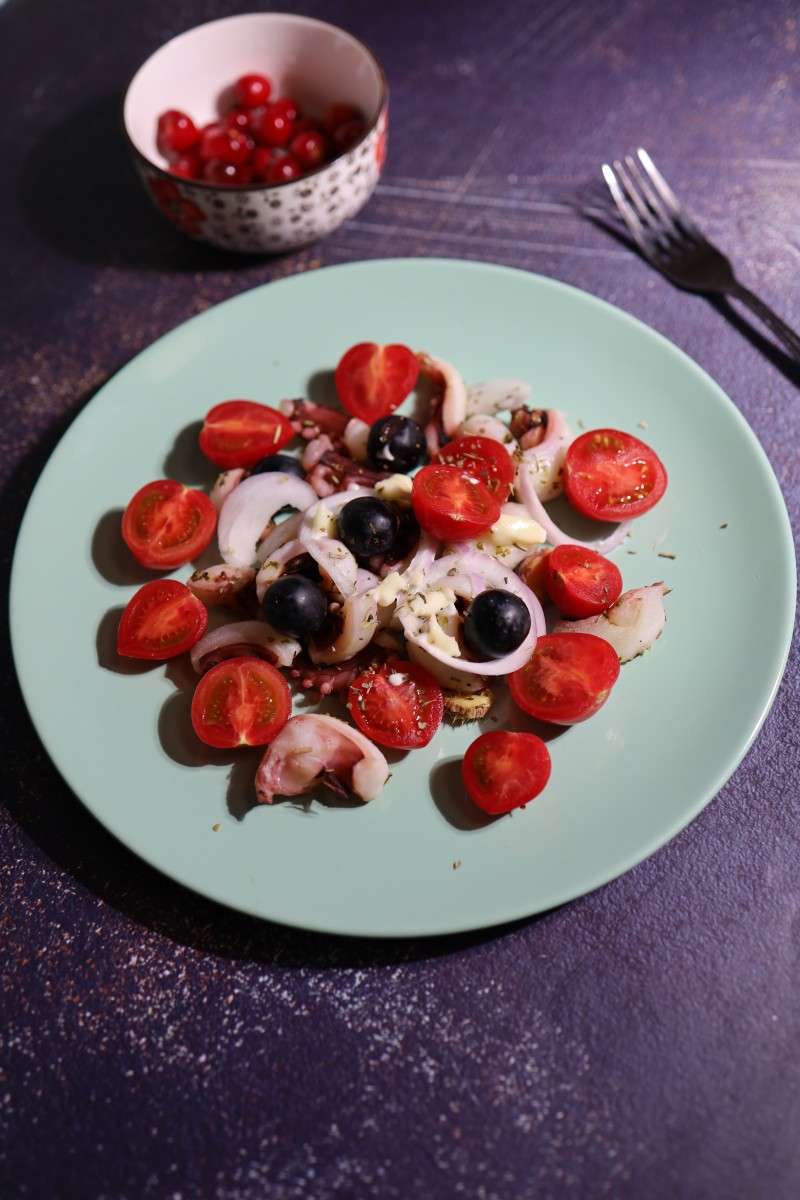 Steps for Making Octopus Cherry Tomato Salad