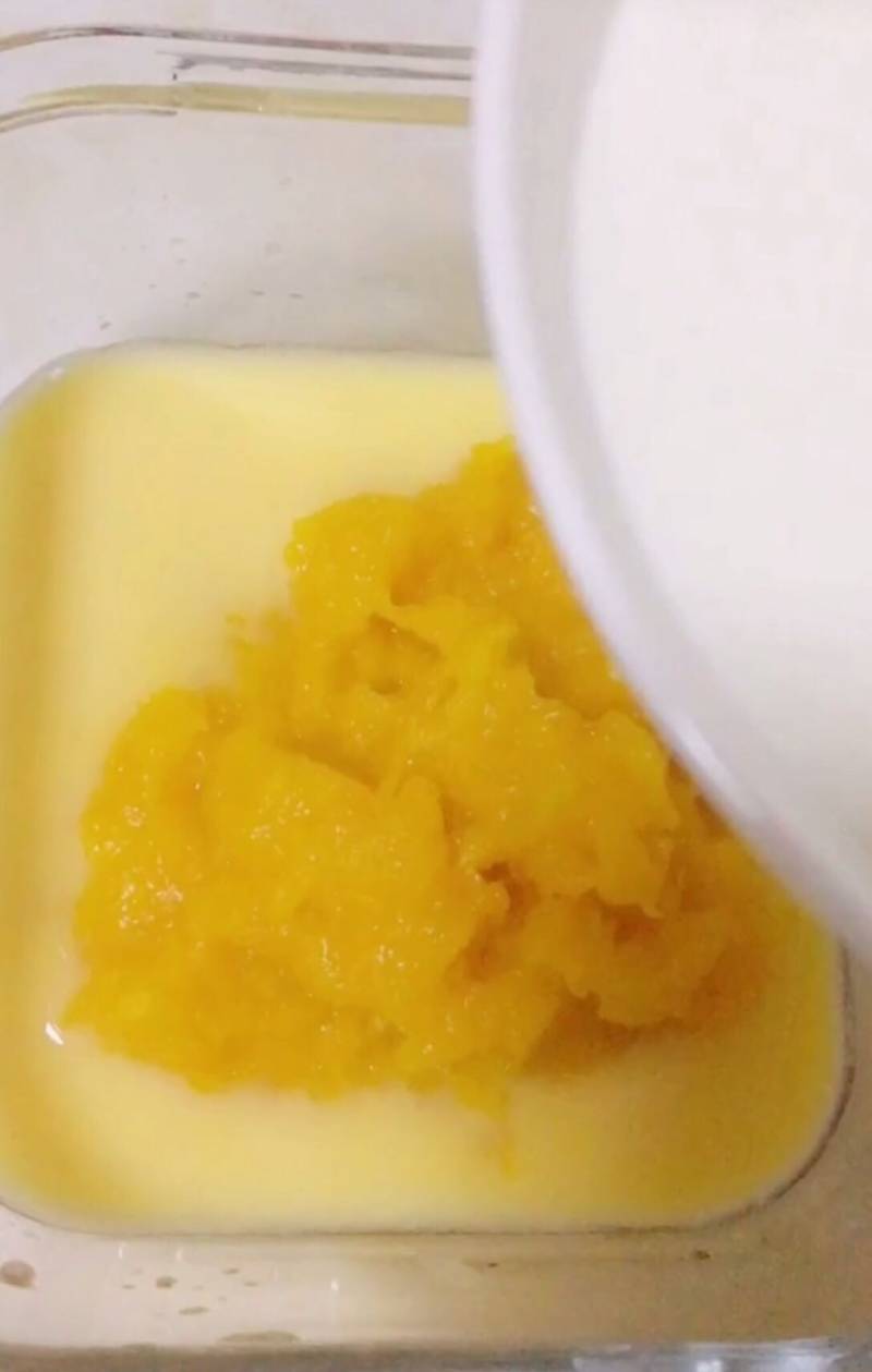 Steps for Making Pumpkin Steamed Egg Custard with Milk Flavor