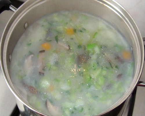 Steps to Cook Countryside Mushroom and Celery Congee