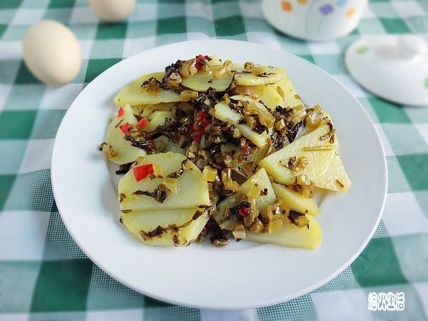 Pickled Vegetable Fried Potato Slices