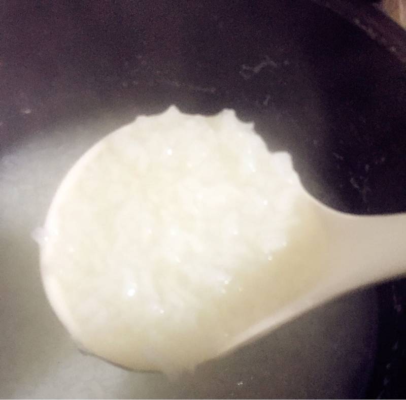 Steps for Making Spinach Beef Congee