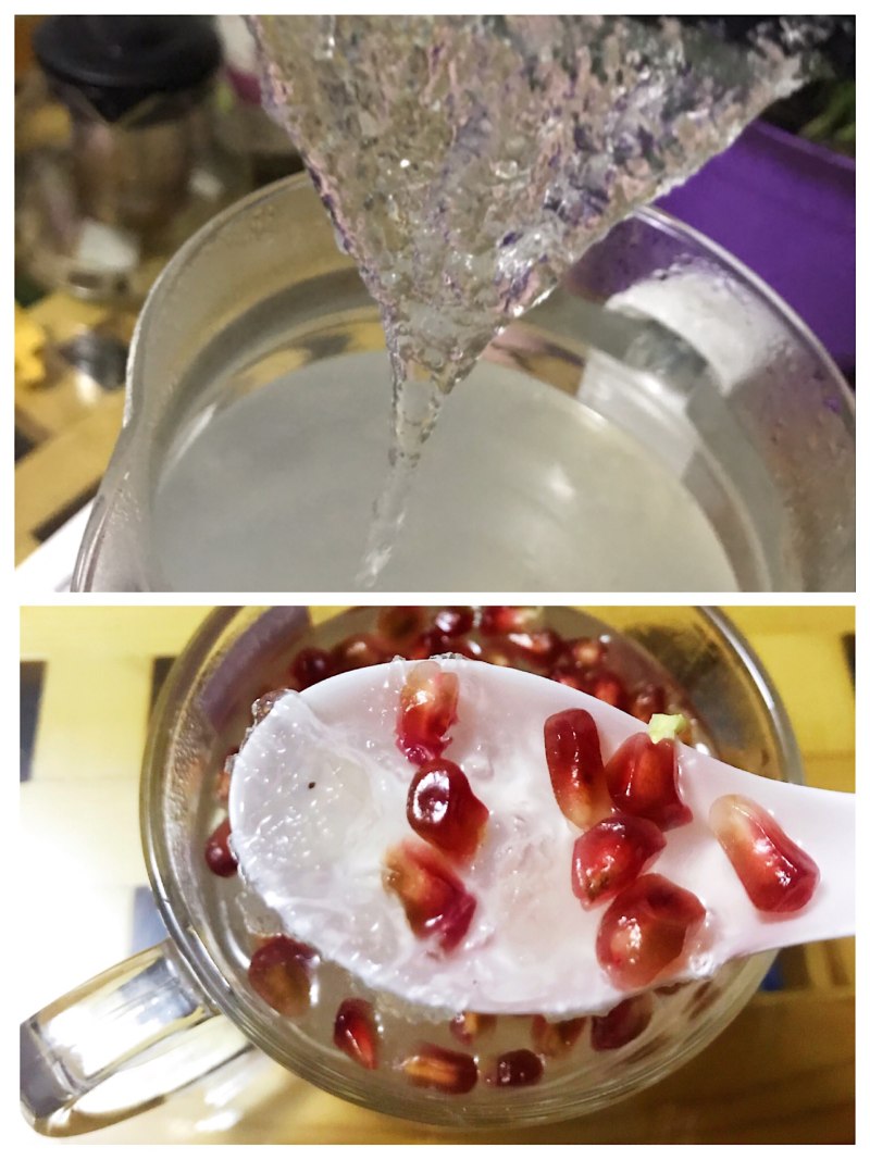 Steps for making Soapberry Rice Snow Swallow Pomegranate Drink