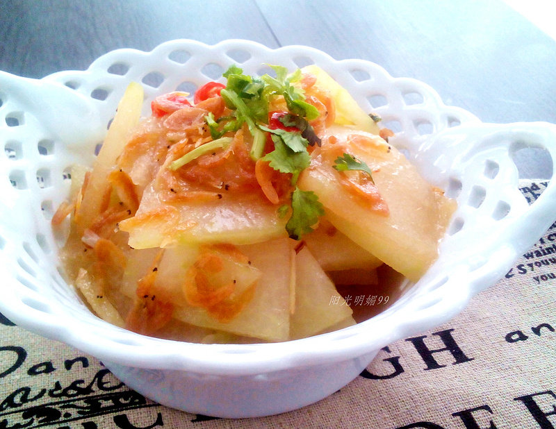 Dried Shrimp and Winter Melon Stir Fry