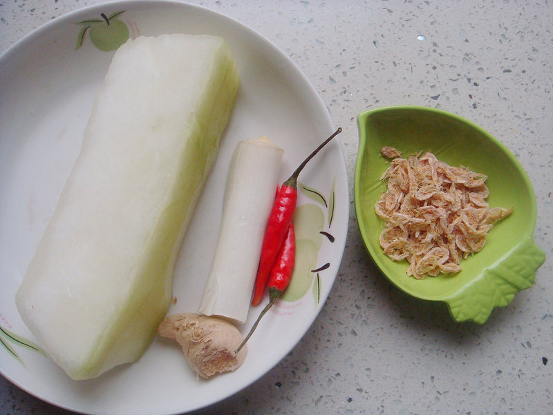 Dried Shrimp and Winter Melon Stir Fry Steps