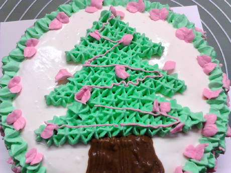 Step-by-step Instructions for Christmas Tree Buttercream Cake