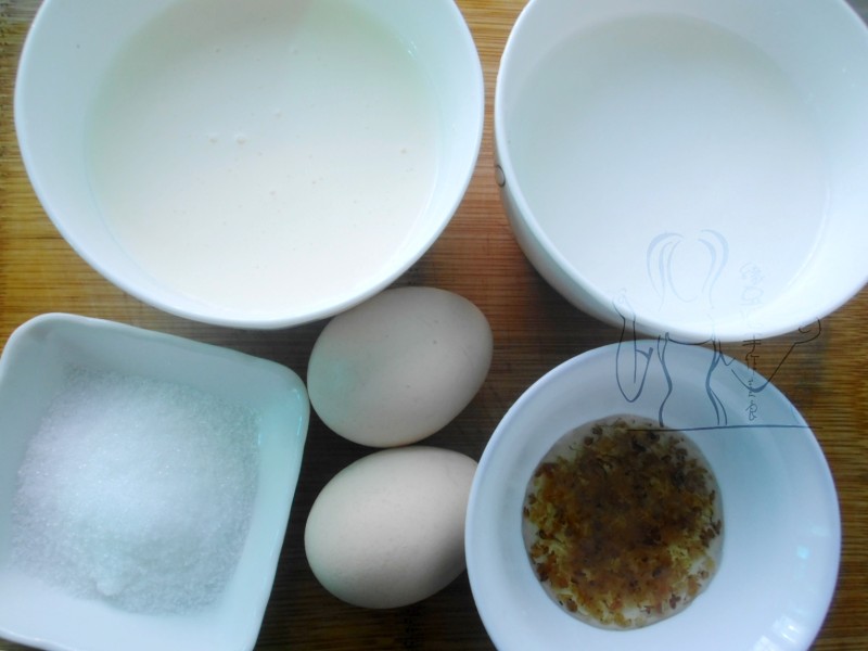 Steps for making Osmanthus Pudding