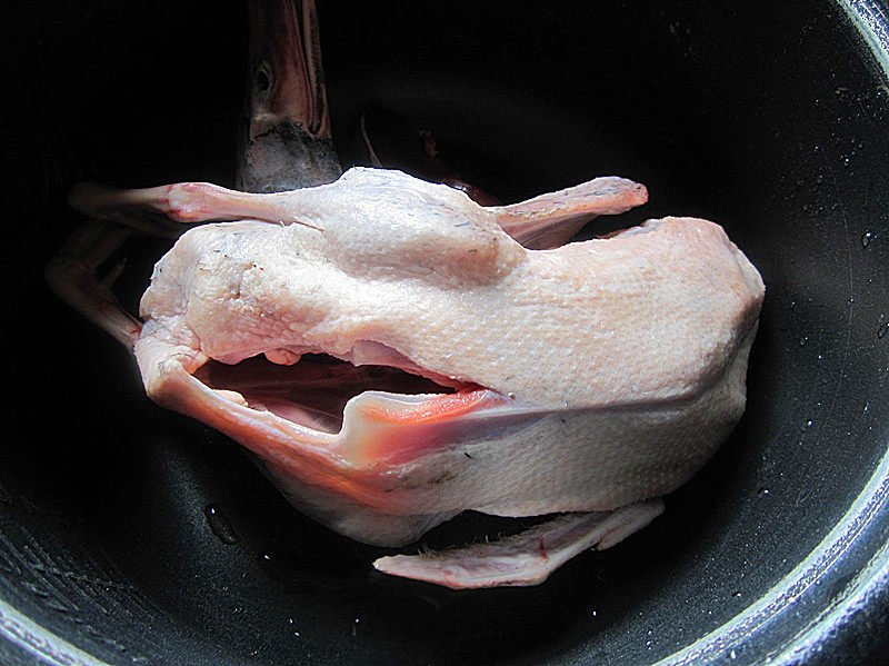 Steps for Making Water Duck and American Ginseng Soup