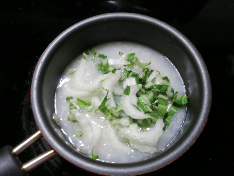 Steps for Making Beef and Cabbage Congee