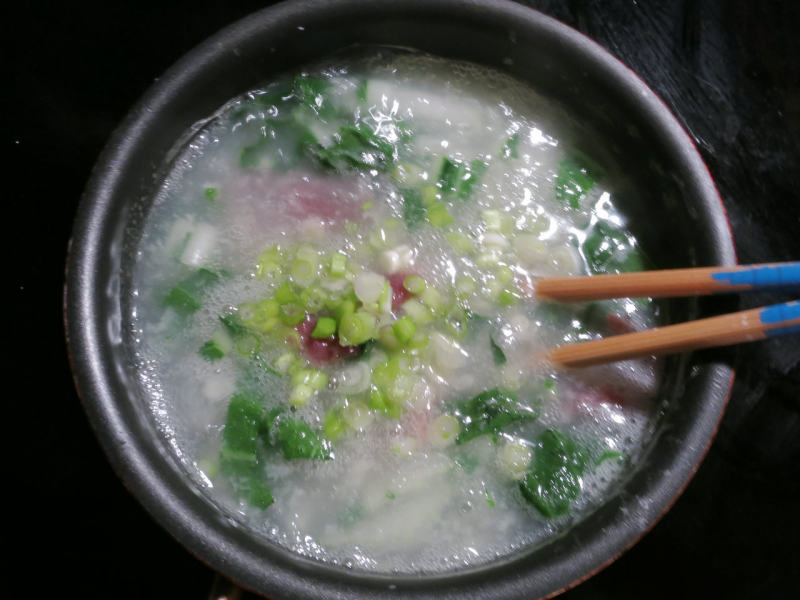 Steps for Making Beef and Cabbage Congee