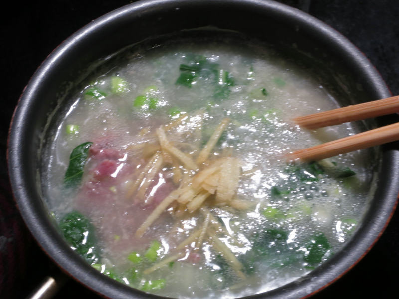 Steps for Making Beef and Cabbage Congee