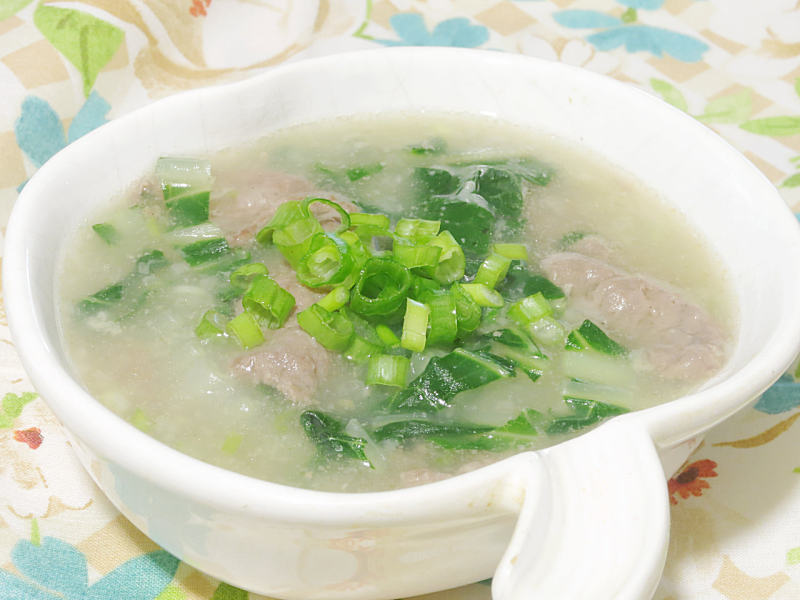 Steps for Making Beef and Cabbage Congee