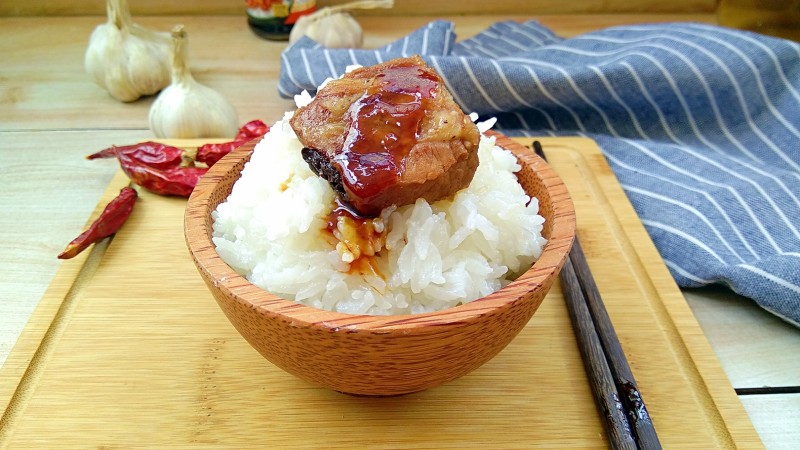 Teriyaki Pork Rib Rice (Microwave)