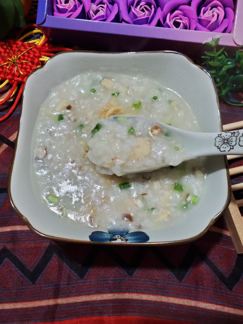 Mushroom and Chicken Congee