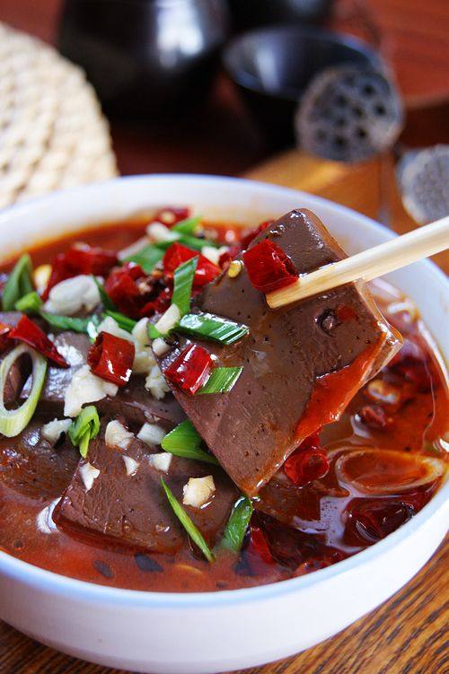 Tempting Taste Buds - Duck Blood in Chili Sauce