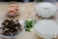 Steps for Making Shiitake Mushroom and Chicken Congee