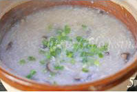 Steps for Making Shiitake Mushroom and Chicken Congee