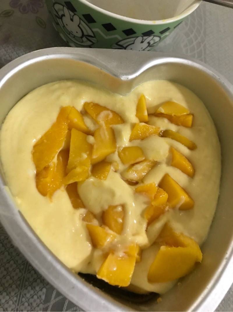 Steps for Making Mango Mousse Cake with Fresh Cream