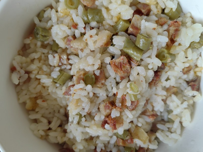 Chinese Sausage and Vegetable Rice