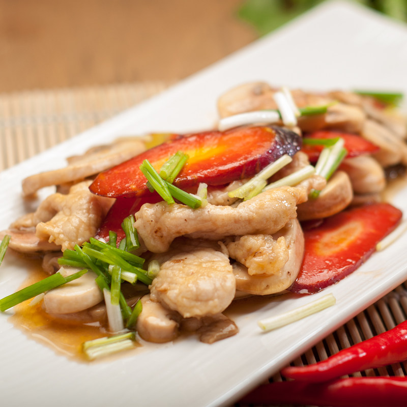 Stir-Fried Pork with Mushrooms