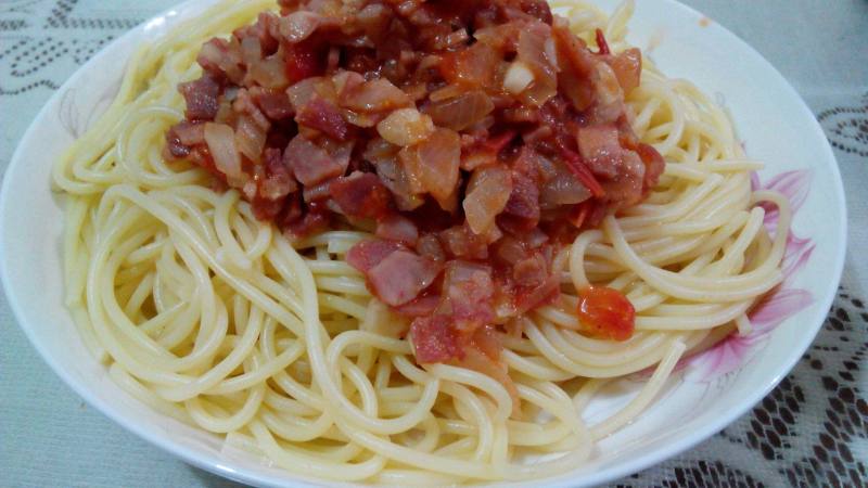 Steps to Make Bacon Spaghetti