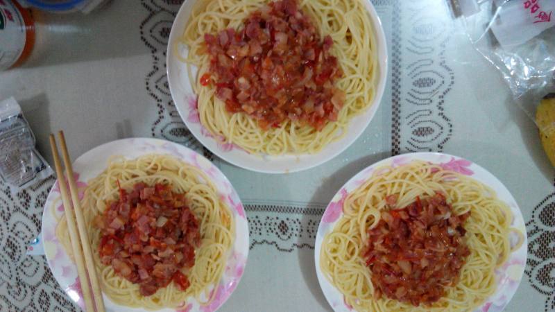 Steps to Make Bacon Spaghetti