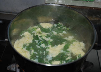 Steps to Make Celery Leaf Egg Soup