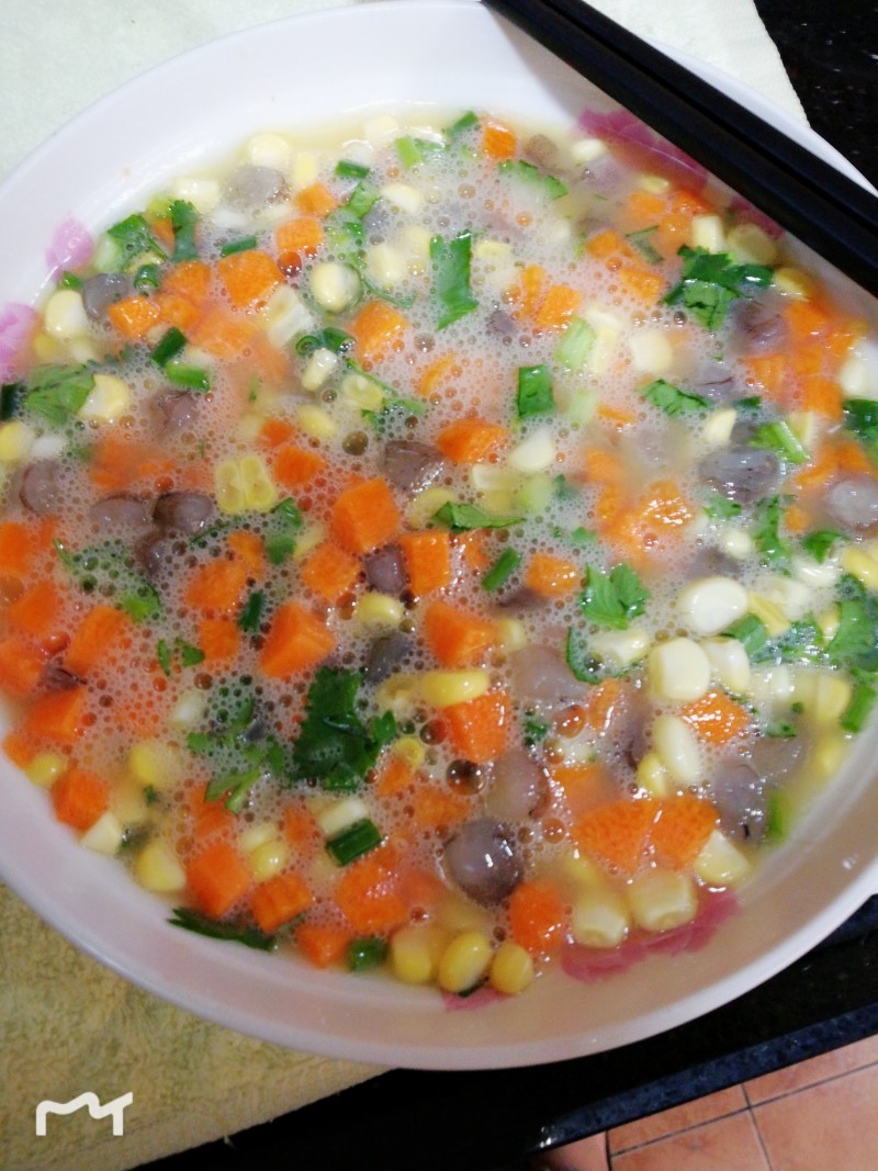 Steamed Milk and Egg with Vegetables