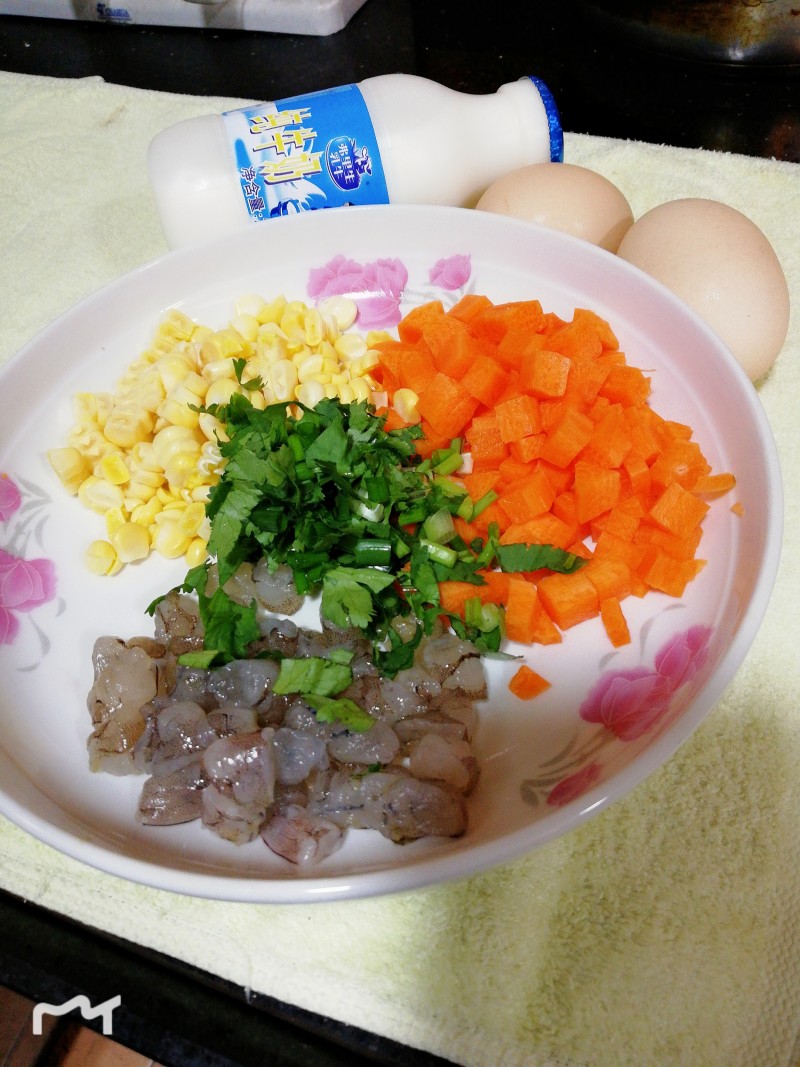 Steamed Milk and Egg with Vegetables