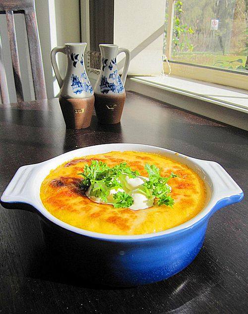 Baked Cheese Sweet Potato Mash