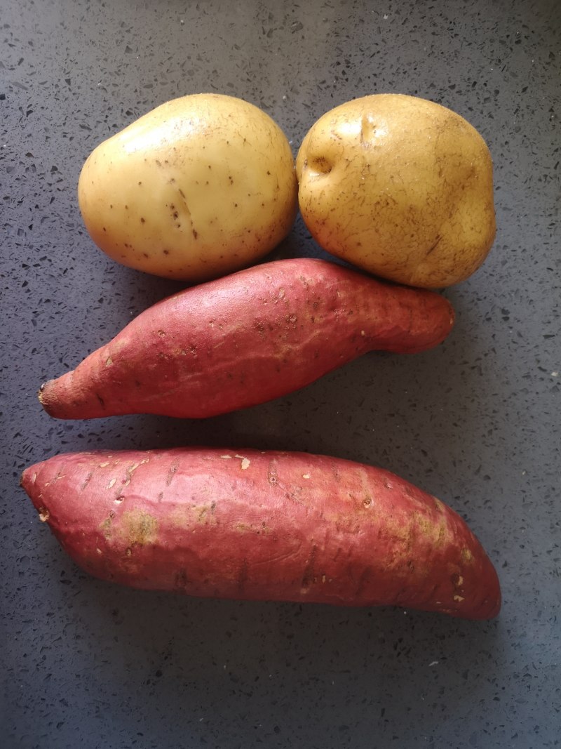 Steps for Baked Sweet Potato and Potato