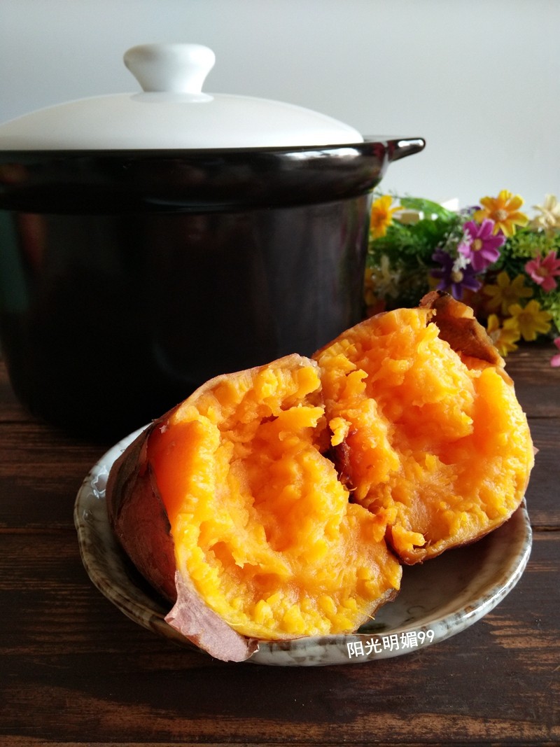 Steps for Cooking Heile Clay Pot Roasted Sweet Potato