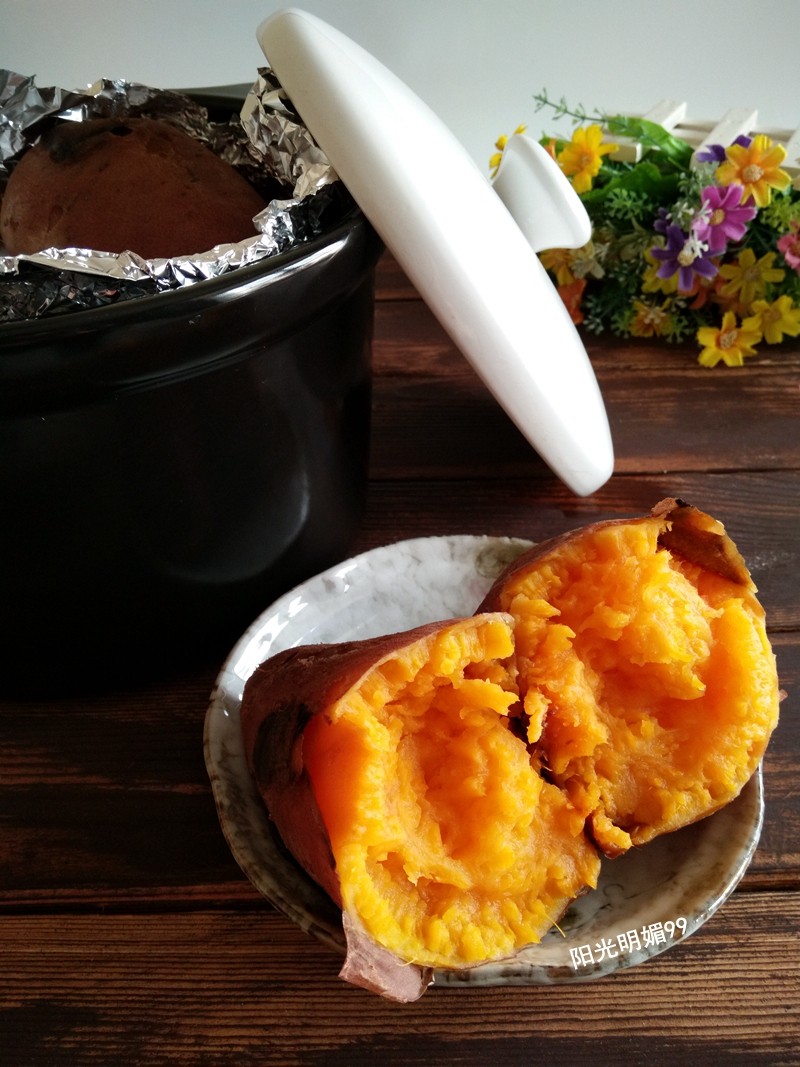 Steps for Cooking Heile Clay Pot Roasted Sweet Potato