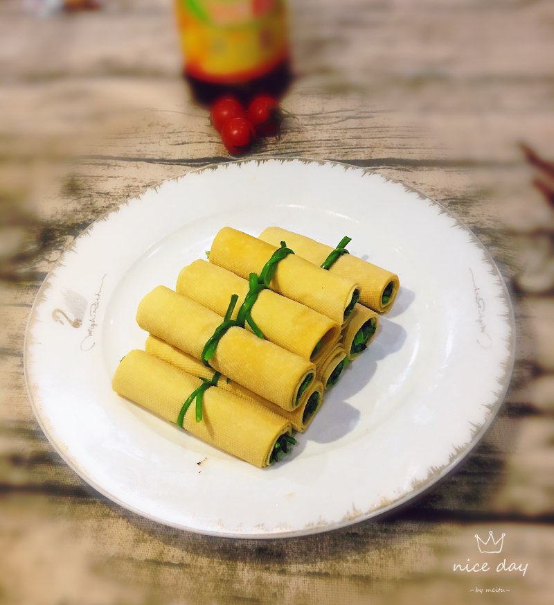 Spinach Bean Curd Rolls