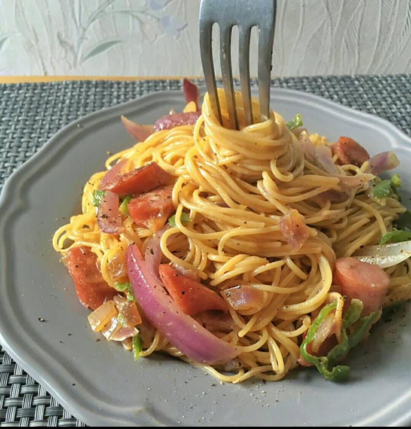 Steps to Make Black Pepper Angel Hair Pasta