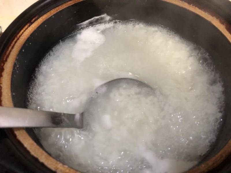 Steps for Making Spinach Beef Congee