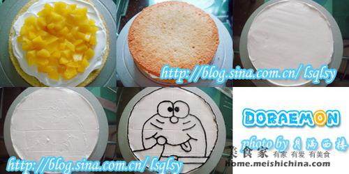 Doraemon - Buttercream Flower Cake