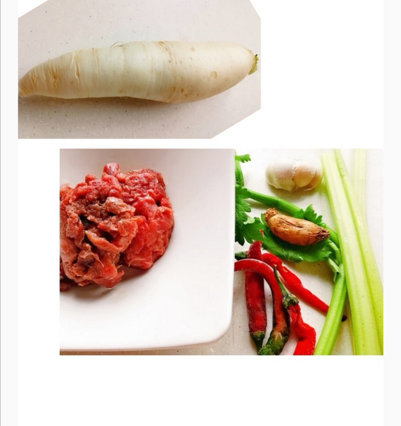 Steps for Stir-Fried Beef with Radish