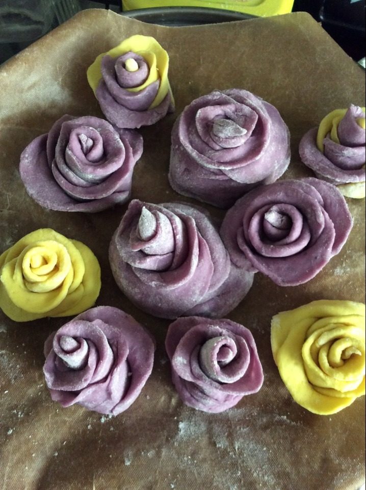 Steps to Make Rose Flower Steamed Buns