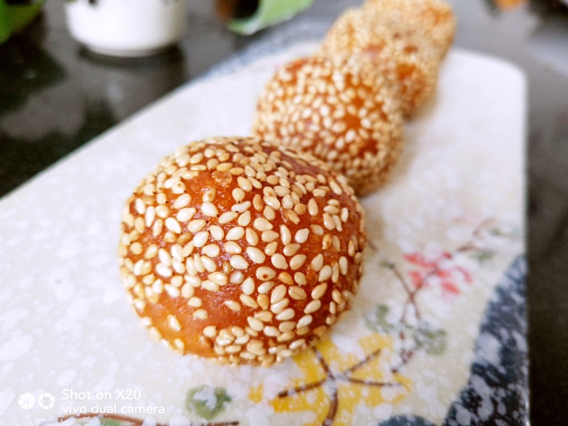 Pumpkin Glutinous Rice Sesame Balls