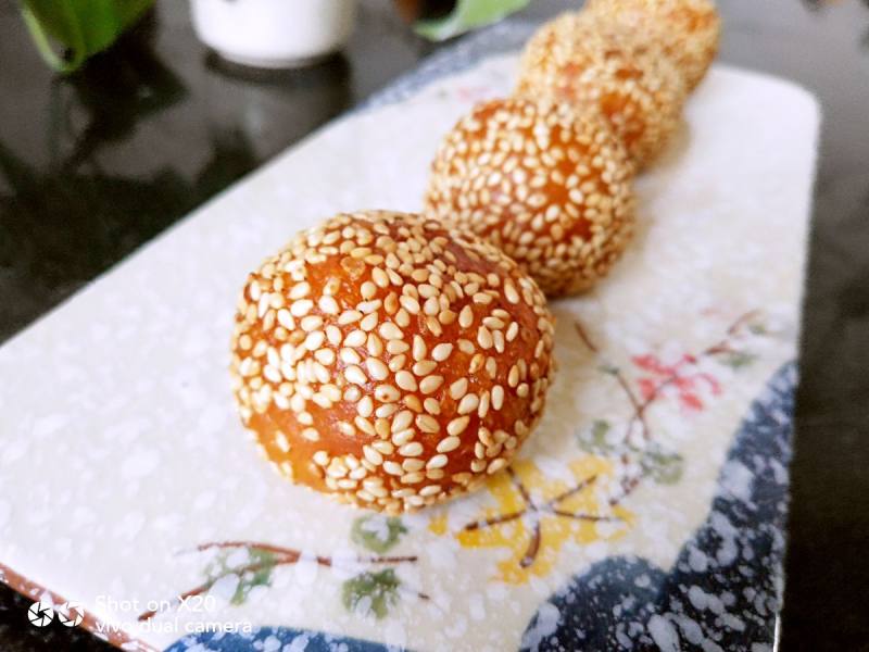 Steps to Make Pumpkin Glutinous Rice Sesame Balls