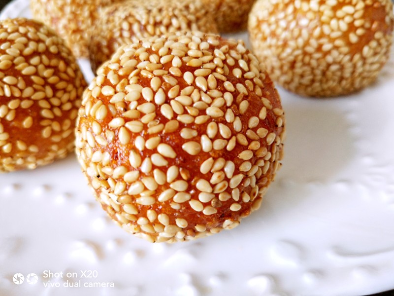 Pumpkin Glutinous Rice Sesame Balls