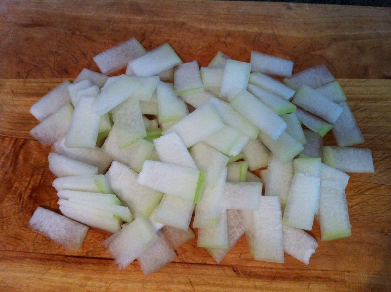 Steps for making Crab Mushroom and Dried Shrimp Winter Melon Soup