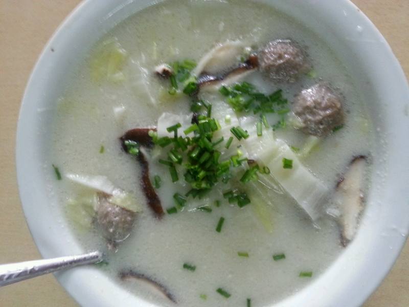 Soy Milk Beef Ball Soup