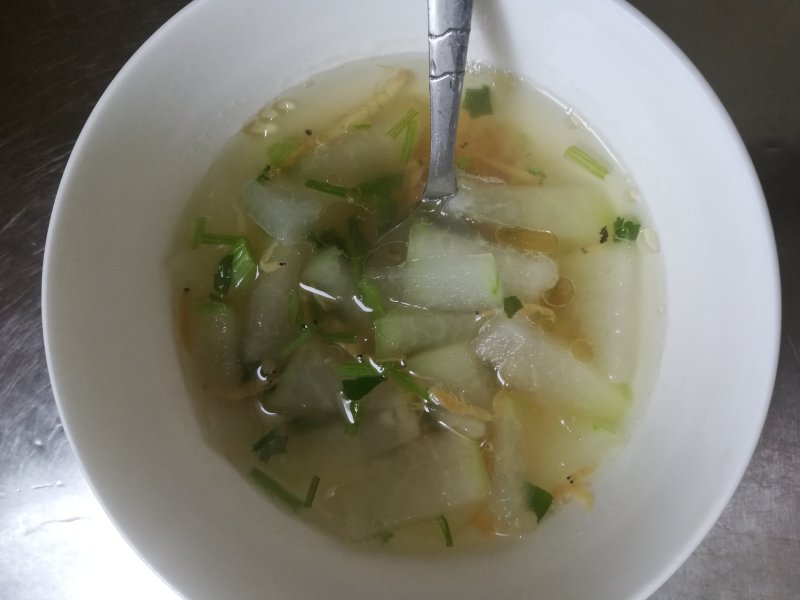 Steps for Cooking Winter Melon and Dried Shrimp Soup