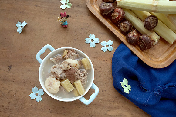 Lotus Root, Sugarcane, Lamb, and Pork Rib Soup