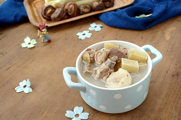 Lotus Root, Sugarcane, Lamb, and Pork Rib Soup