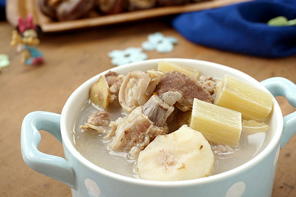 Lotus Root, Sugarcane, Lamb, and Pork Rib Soup